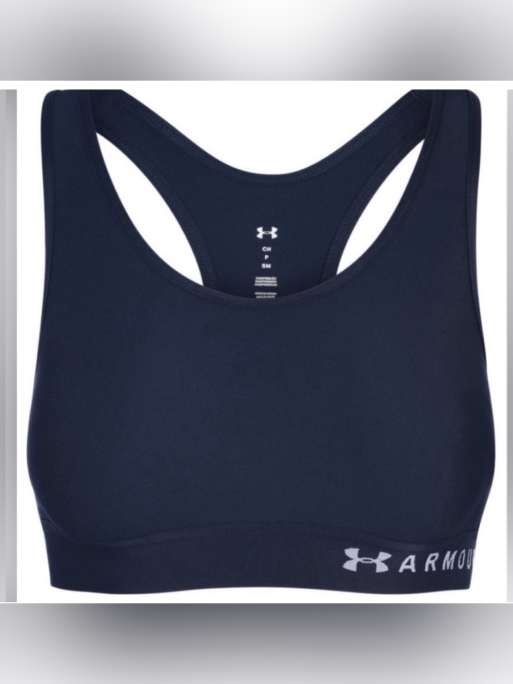 Under Armour 2 Pc Mid Compression Keyhole Back Sports Bras Black Extra Small NWT